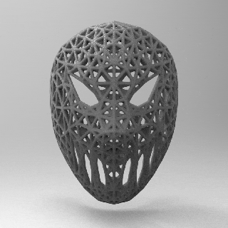 Maske voronoi Cosplay Halloween 3d print model - Mito3D