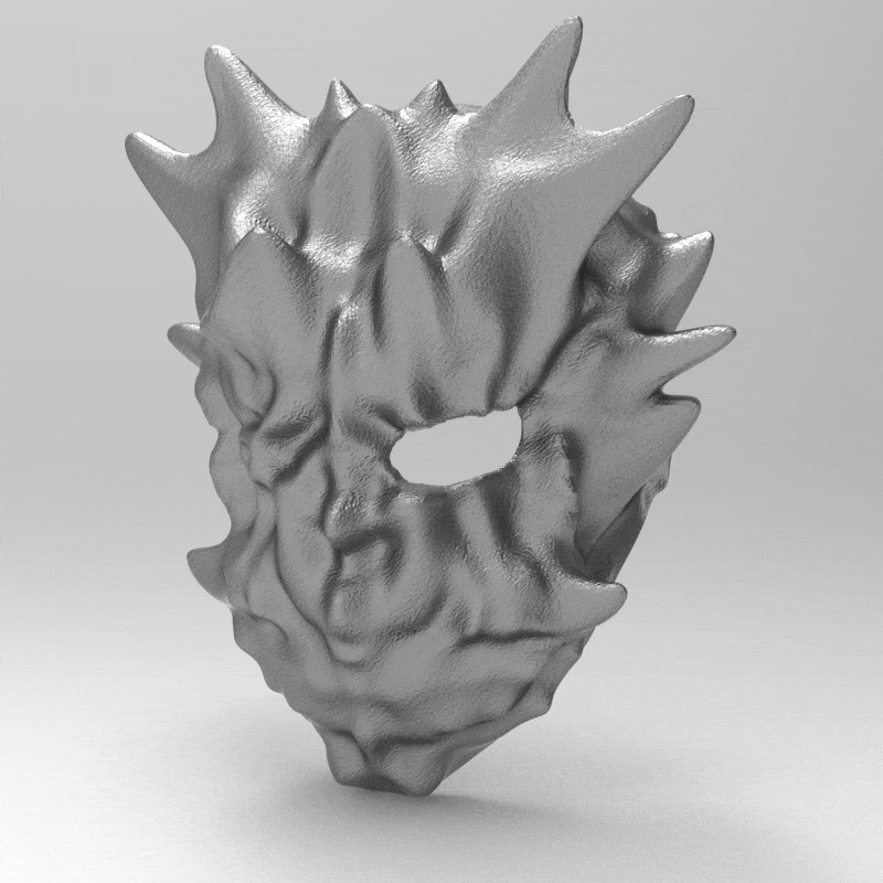 maschera voronoi cosplay Halloween arte viso deco designare parametrico utile moda scultura Creatore 3D print model - Mito3D