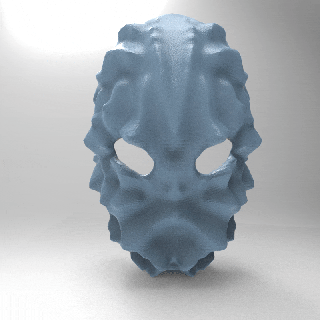 mask voronoi cosplay halloween art face deco designate parametric useful fashion sculpture creator 3d print model - Mito3D