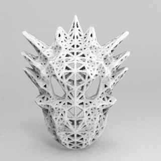 mask voronoi cosplay halloween Fashion art face deco designate parametric useful fashion sculpture creator 3d print model - Mito3D