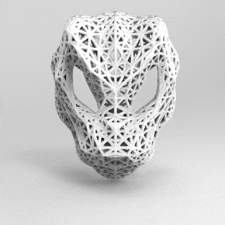 mask voronoi cosplay halloween 3d print model - Mito3D
