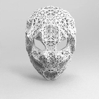 Maske voronoi Cosplay Halloween 3d print model - Mito3D
