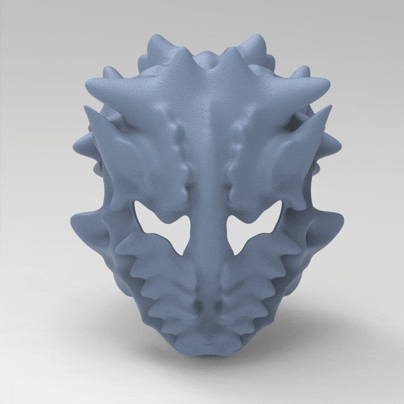 maschera voronoi cosplay Halloween arte viso deco designare parametrico utile moda scultura Creatore 3D print model - Mito3D