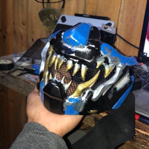 mempo Maske hannnya estilo cyber-punk Spiel mascara menpo mepo punk cyber 3D print model - Mito3D