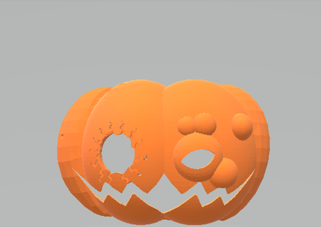 maschera apparentemente kirino zucca testa Halloween notte anime manica 3d print model - Mito3D