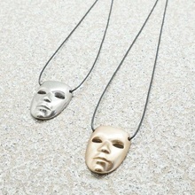 mask pendant 2 models jewelry face 3d print model - Mito3D