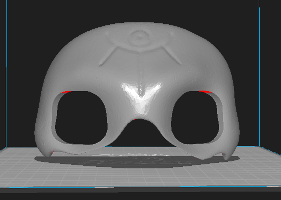 maschera riluttante Dio cosplay metà casco timone id freddo spaventoso intimidatorio ricaduta figli maschi atomo 3D print model - Mito3D