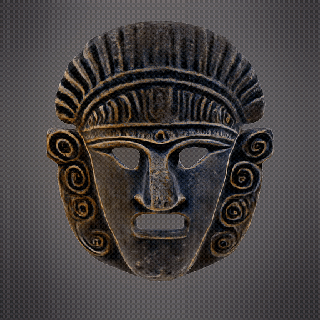 maschera romano greco antico Grecia 3d print model - Mito3D