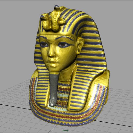 maske Tutankhamun 3D print model - Mito3D