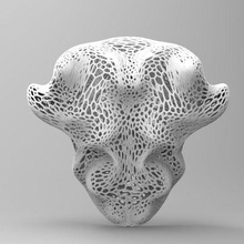 mask voronoi fashion art face deco designate parametric masks 3d print model - Mito3D
