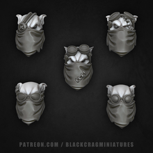 mascarado orc cabeças bits 3d print model - Mito3D