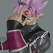 mascherato rosa ssj Drago palla eroi super nero Goku vegeta broly 3d print model - Mito3D