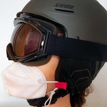 maskenhalter skihelm gadget ski maske ffp2 snowboard lift 3d print model - Mito3D