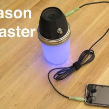 mason blaster gadget 3d-gedruckt audio iphone ipod jar Lichter rgb Lautsprecher 3d print model - Mito3D