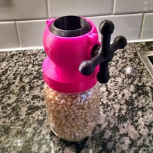 mason jar dispenser home countertopchallenge food kitchen popcorn dining 3d print model - Mito3D