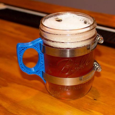 mason kavanoz kupa kolu ev bira canning kahve cam 3d yazıcı mutfak yemek 3D print model - Mito3D