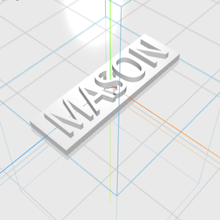 Mason Briefe Name männlich 3d Geschenk 3d print model - Mito3D