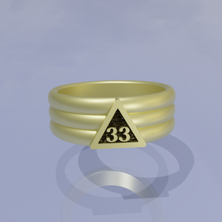 masón anillo 33 grado 3d print model - Mito3D