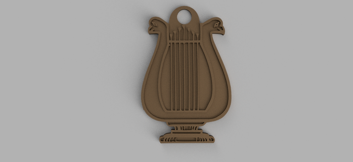 maçônico jóia mestre harmonia harpa Jóia alvenaria 3d print model - Mito3D