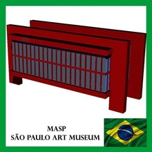 masp Paulo Kunst Museum Architektur sp brasil Brasilien sao Heiligenschein 3d print model - Mito3D