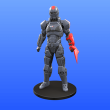 massa armatura lama effetto epico azione video gioco Pastore statua pezzi facile guerriero futuro 3d print model - Mito3D