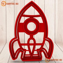 mass cutter space rocket ship - cookie home sharp stl design heart 3d print model - Mito3D