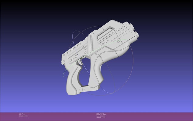 massa m6 pistola arte réplica cosplay traje arma videogame scifi mass effect 3d print model - Mito3D