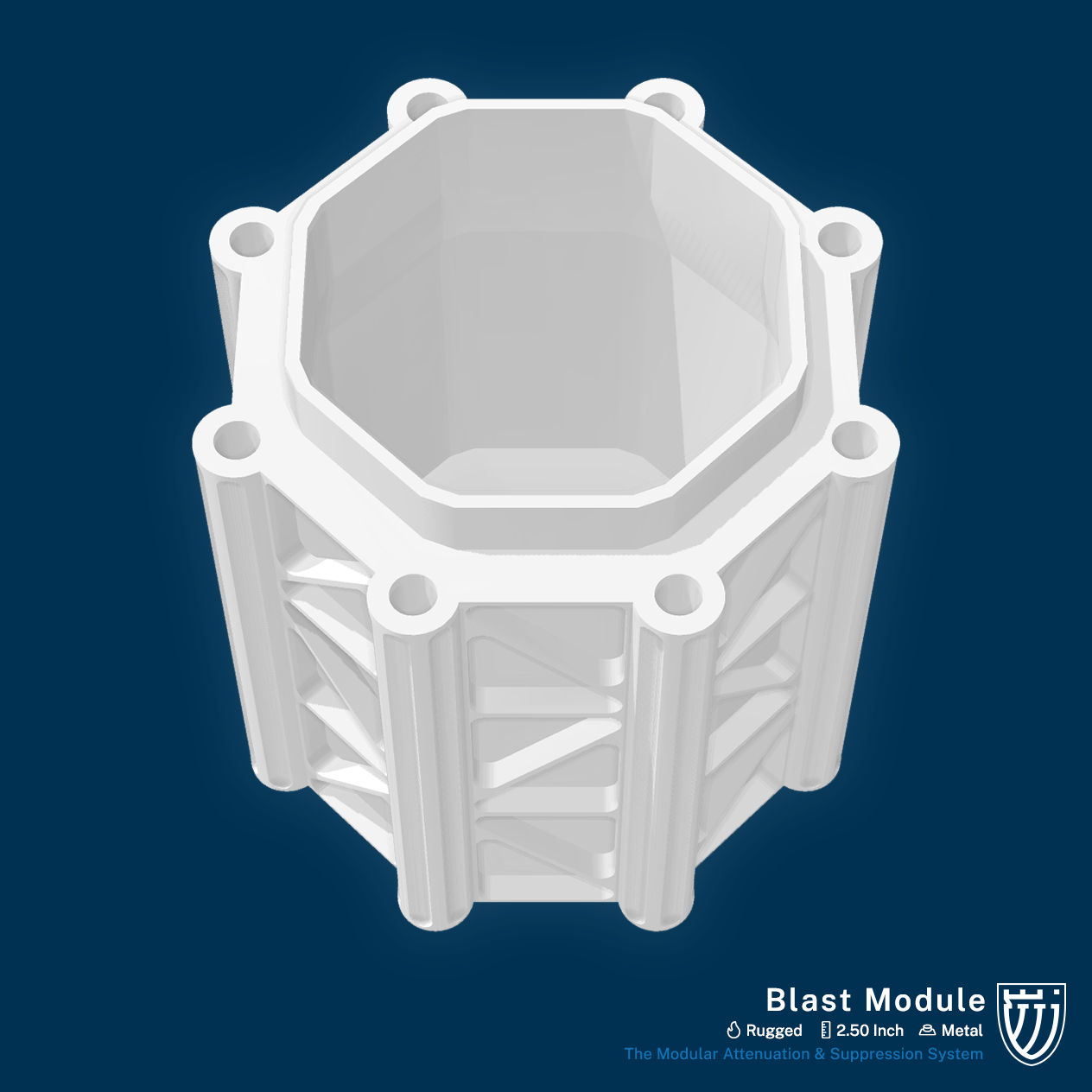 mass metal blast module Various suppressor 3D print model - Mito3D