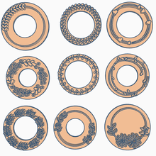 massa foche francobolli floreale ornamento Pasticcino marcatori 3d print model - Mito3D