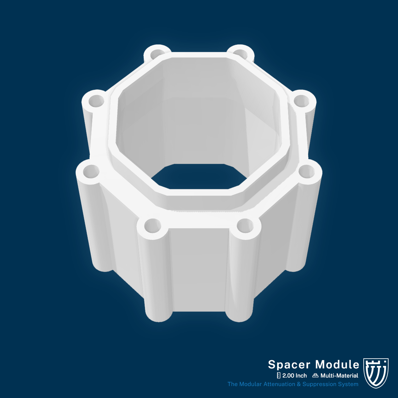 masa espaciador módulo 200 supresor 3D print model - Mito3D