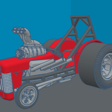 massey Ferguson granja cortar tajos hotrod arrastrar tractor modelo equipo caliente varilla coche vehiculo motor ruedas 3d print model - Mito3D