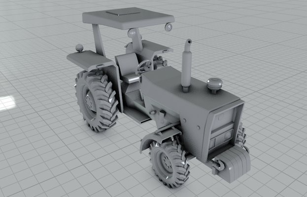 massey ferguson mf 290 tractor model agricultural machinery farming equipment detailed 3d print collectible realistic design diy projects scale building enthusiasts print-ready farm vehicle collectors vintage hob 3d print model - Mito3D