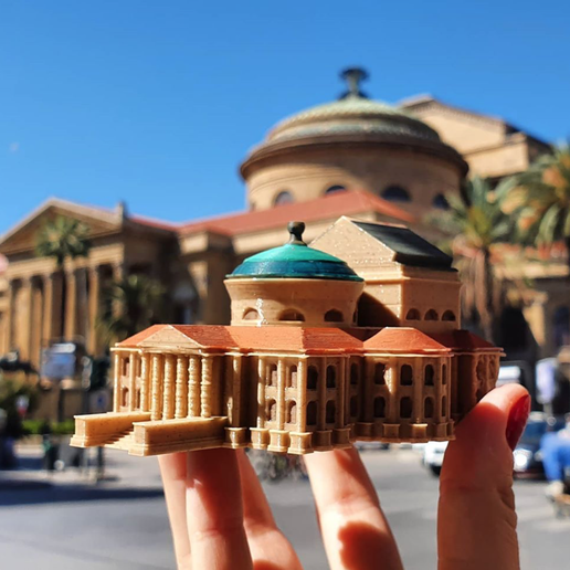 massimo theater - palermo miniworld Architektur Sizilien 3D print model - Mito3D