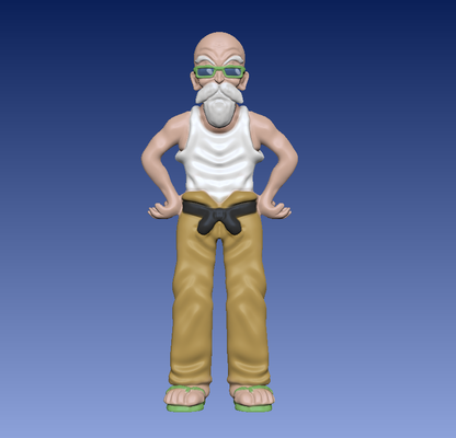 master roshi dragon ball art naruto guko luffy attack on titan monk vegeta gohan dragonball pok mon pokemon spirited 3d print model - Mito3D