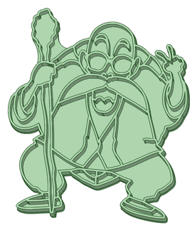 master roshi whole cookie cutter 3d print model - Mito3D