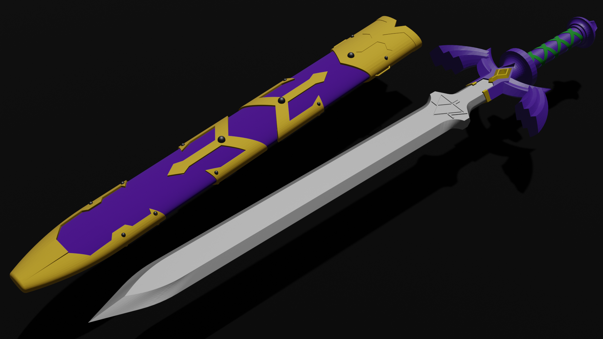 master sword replica teacher zelda nintendo 3D print model - Mito3D