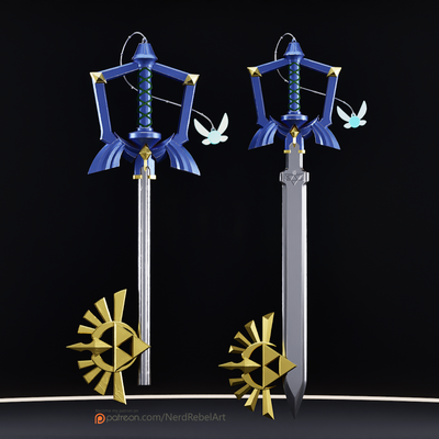 maître épée keyblade zelda hollypolly kh royaume cœurs lien 3d print model - Mito3D