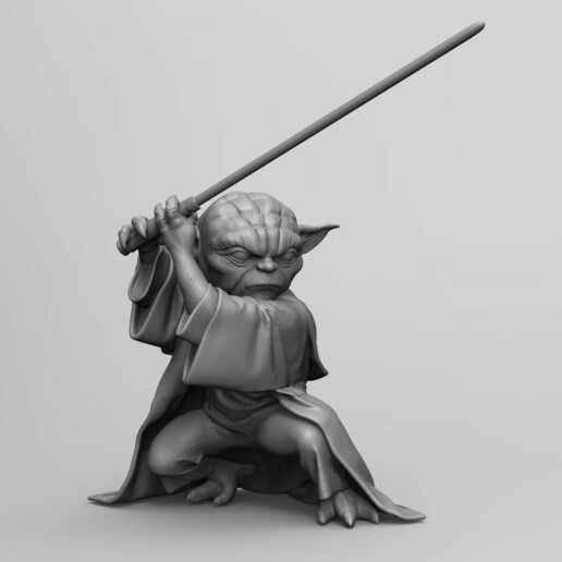 Maître yoda guerres étoiles jedi jouet étoile 3D print model - Mito3D