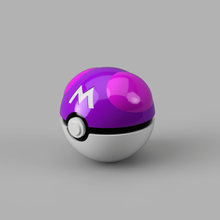 masterball easy assembly bracket included game pokemon pokeball ash ketchum pikachu superball ultraball 3d print model - Mito3D