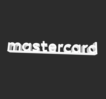 MasterCard logo supporter signe symbole carte crédit 3d print model - Mito3D