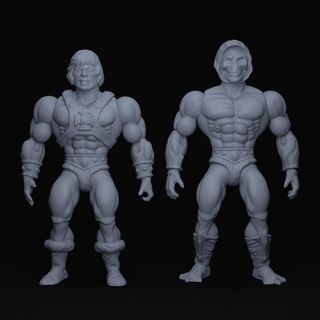masters universe origins scan +extra head 3d print model - Mito3D