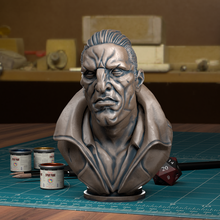 mastiff bust - pre-supported game dnd minature minis mini dungeons dragons 32mm tytantroll miniatures patreon male 3d print model - Mito3D