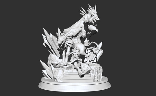 Matte Ischida Geregarurumon Digimon Garurumon Yamato 3d print model - Mito3D