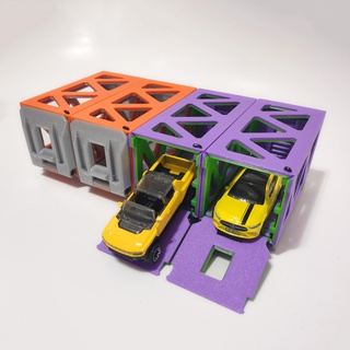 matchbox modular toy car garage foldable 3d print model - Mito3D