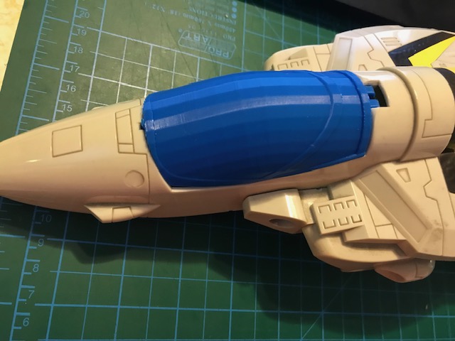 matchbox robotech valkyrie fighter replacement canopy macross veritech 3D print model - Mito3D