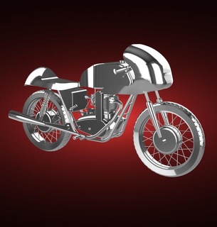 incomparable g50 1960 500cc moto bicyclette moteur vélo two wheeled véhicule motard sport vitesse turbo roadster hachoir 3d print model - Mito3D