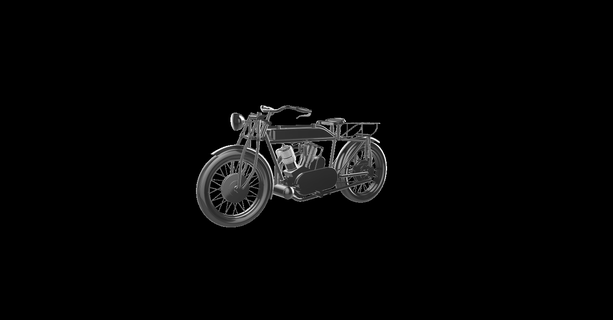incomparable modelo h2 1921 moto motocicleta motor bicicleta motorrad 3d print model - Mito3D
