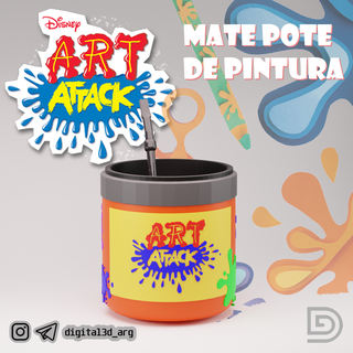 mate art attack Home disney argentina pintura 3d print model - Mito3D
