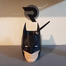 mate batman recessed petg center art bat signal dcu mcu dc injustice justice robin titan cup pot plant 3d print model - Mito3D