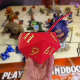 mate die 20 sides d20 d&d hollow nost3rd yerba given icosahedron dungeon dragons pathfinder rpg table role 3d print model - Mito3D